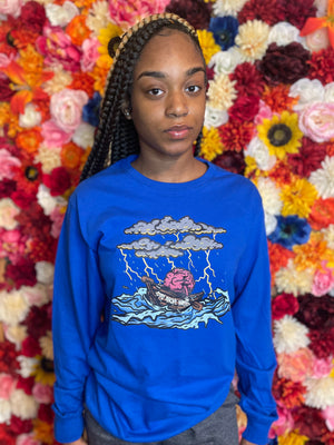 Blue "Brain Storm" Long Sleeve